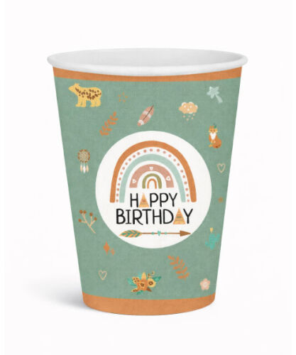 Karton Bardak Retro 8 Parça - 