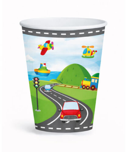 Karton Bardak Taşıtlar 8 Parça - 