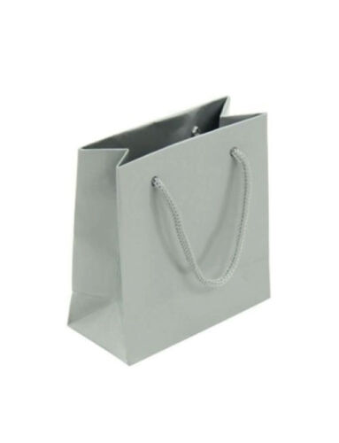 Karton Çanta 11 x 11 x 5 Cm Gümüş 50 Parça - 1