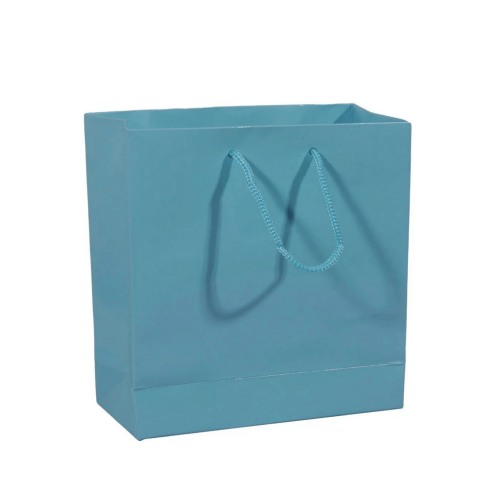 Karton Çanta 11 x 11 x 5 Cm Mavi 50 Parça - 