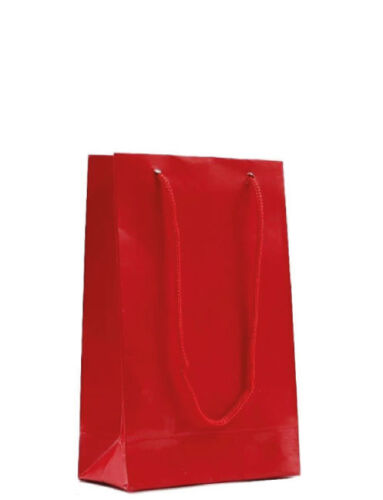 Karton Çanta 12 x 17 x 5 Cm Kırmızı 25 Parça - 