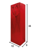 Karton Çanta 12x35x9 Cm Şişe Boy Varaklı 10 Parça Kırmızı - 2
