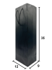 Karton Çanta 12x35x9 Cm Şişe Boy Varaklı 10 Parça Siyah - 2