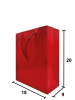 Karton Çanta 18x20x9 Cm Varaklı 10 Parça Kırmızı - 2
