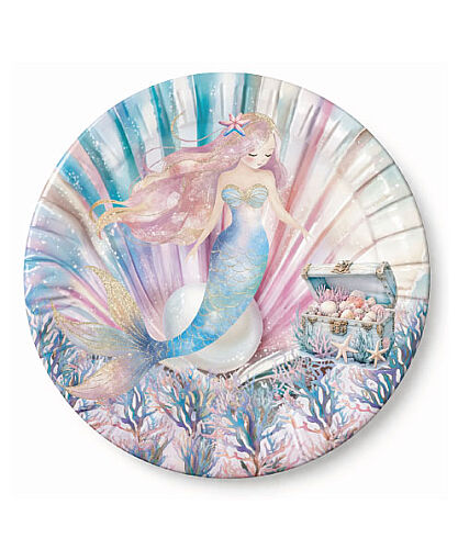 Karton Tabak Deniz Kız 23 cm 8 Parça - 