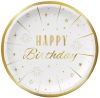 Karton Tabak Gold Varaklı Happy Birthday 23 cm 6 Parça - 1