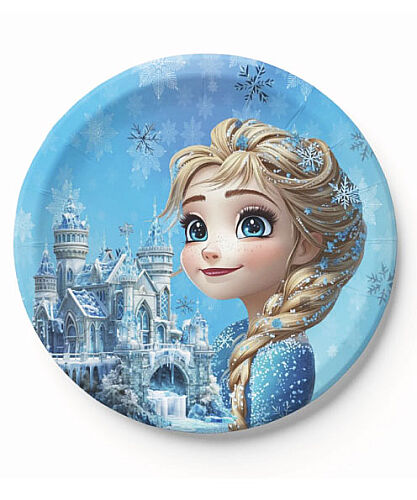 Karton Tabak Kar Prensesi 23 cm 8 Parça - 