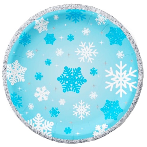 Karton Tabak Kar Teması 23 Cm 8 Parça - 