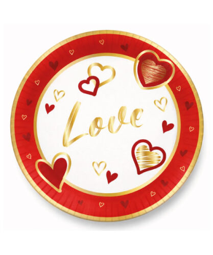 Karton Tabak Love 23 Cm 8 Parça - 