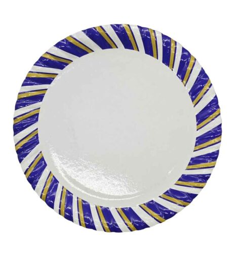 Karton Tabak Mor Şeritli 23 Cm 10 Parça - 