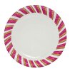 Karton Tabak Pembe Şeritli 23 Cm 10 Parça - 1