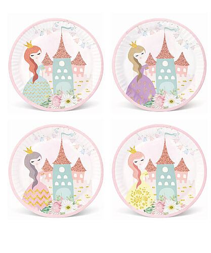 Karton Tabak Prenses Şatolu 23 cm 8 Parça 2 - 