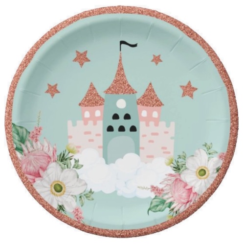 Karton Tabak Prenses Şatolu 23 Cm 8 Parça - 