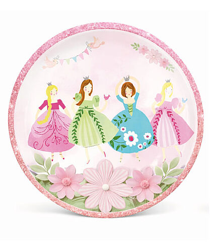 Karton Tabak Prensesler 23 cm 8 Parça - 