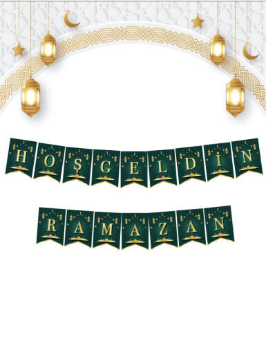 Karton Yazı Hoşgeldin Ramazan Banner - 