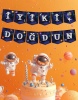 Karton Yazı Temalı İyiki Doğdun Uzay Banner - 3