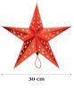 Tavan Süsü Karton Yıldız 3D Helogramlı 30 Cm Kırmızı - 1