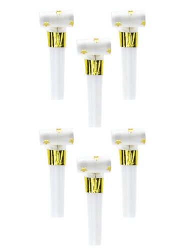 Yılanlı Düdük Gold Yıldızlı 6 Parça - 