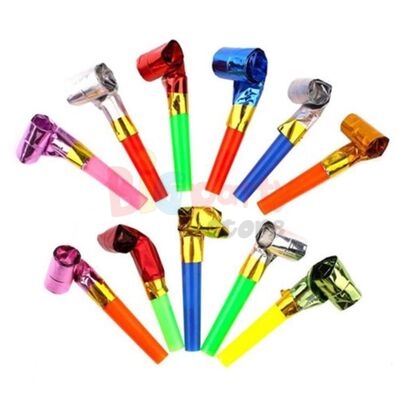 Yılanlı Düdük Metalik Öten Model 10 Parça - 