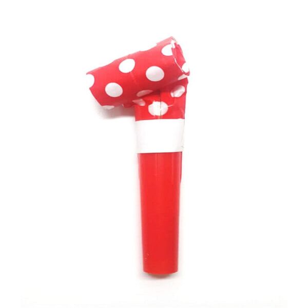 Yılanlı Düdük Puantiyeli Kırmızı 6 Parça - 