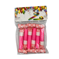 Yılanlı Düdük Puantiyeli Pembe 6 Parça - 3