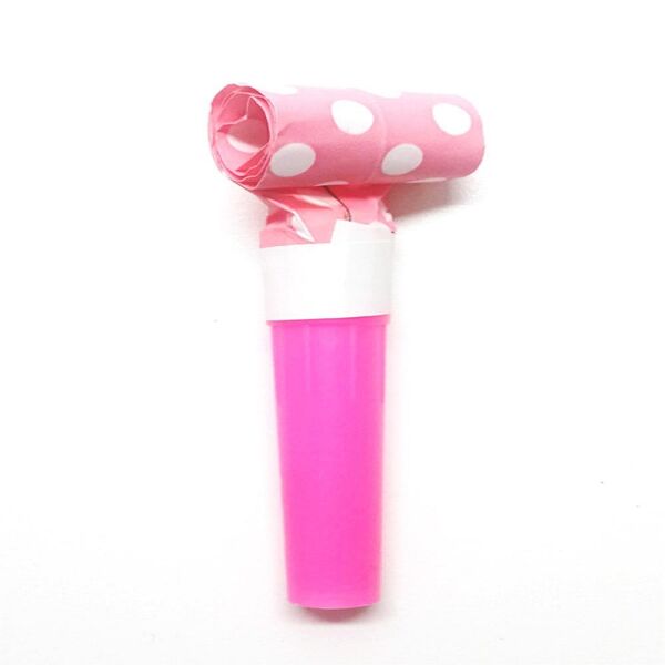 Yılanlı Düdük Puantiyeli Pembe 6 Parça - 