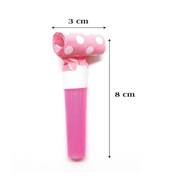 Yılanlı Düdük Puantiyeli Pembe 6 Parça - 2