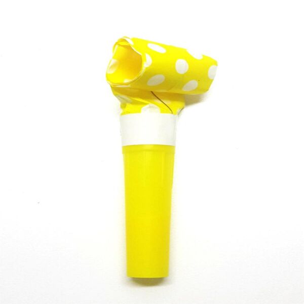 Yılanlı Düdük Puantiyeli Sarı 6 Parça - 