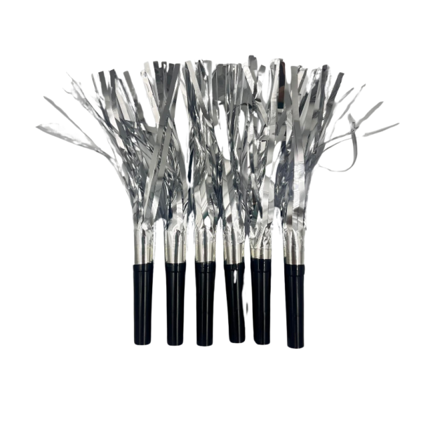 Yılanlı Düdük Siyah Gümüş Püsküllü 6 Parça - 