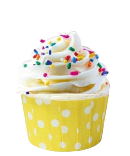 Kek Kapsülü 3 No 25 Parça Sarı Puantiyeli - 2