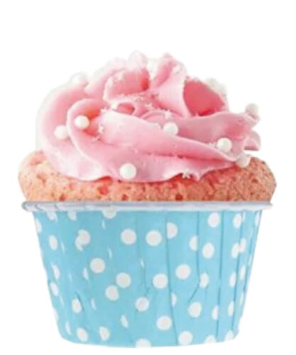 Kek Kapsülü 3 No 25 Parça Mavi Puantiyeli - 