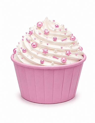 Kek Kapsülü Düz Renk Laminasyonlu 5*4 cm 12'li Pembe - 