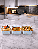 Kek Kapsülü Mermer Desen Laminasyonlu Kare 6*6*4 cm 20'li Mavi - 1