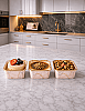 Kek Kapsülü Mermer Desen Laminasyonlu Kare 6*6*4 cm 20'li Pembe - 1