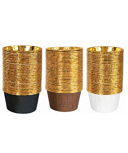 Kek Kapsülü Yuvarlak 24'lü Siyah Kahve Beyaz - 1