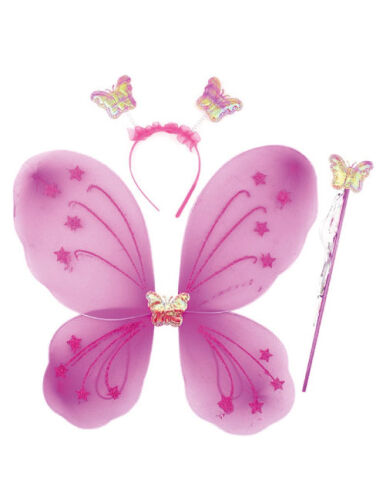 Kanat Set Simli Kelebek Pembe - 