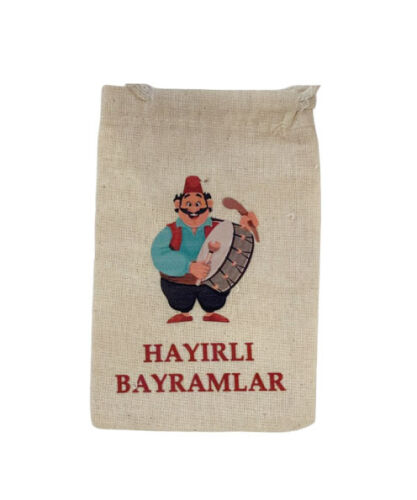 Kese Ramazan Baskılı Keten 10*15 CM Tekli - 3
