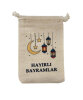 Kese Ramazan Baskılı Keten 10*15 CM Tekli - 6