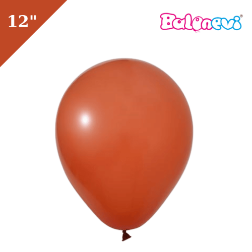 Lateks Pastel Balon 100 Parça Kiremit (Terracotta) 12 İnç Balonevi - 