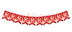 Kağıt Banner Sıralı Kırlangıç Model Ata Baskılı Flama - 3