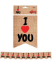 Kağıt Banner Sıralı Kırlangıç Model I Love You - 1