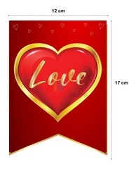 Kağıt Banner Sıralı Kırlangıç Model Love - 2