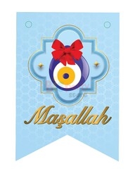 Kağıt Banner Sıralı Kırlangıç Model Maşallah - 1