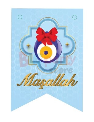 Kağıt Banner Sıralı Kırlangıç Model Maşallah - 