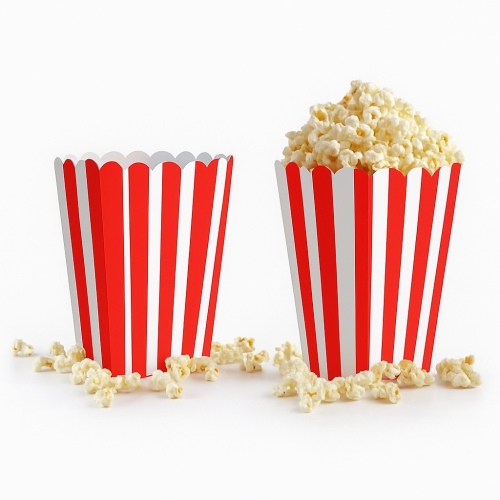 Mısır Kutusu Çizgili Kırmızı / 8 Parça - 