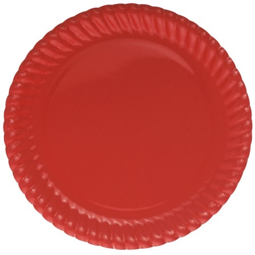 Karton Tabak Kırmızı 23 Cm 8 Parça - 1