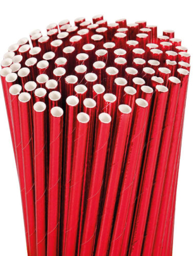 Kağıt Pipet Parlak Kırmızı 24 Parça - 1