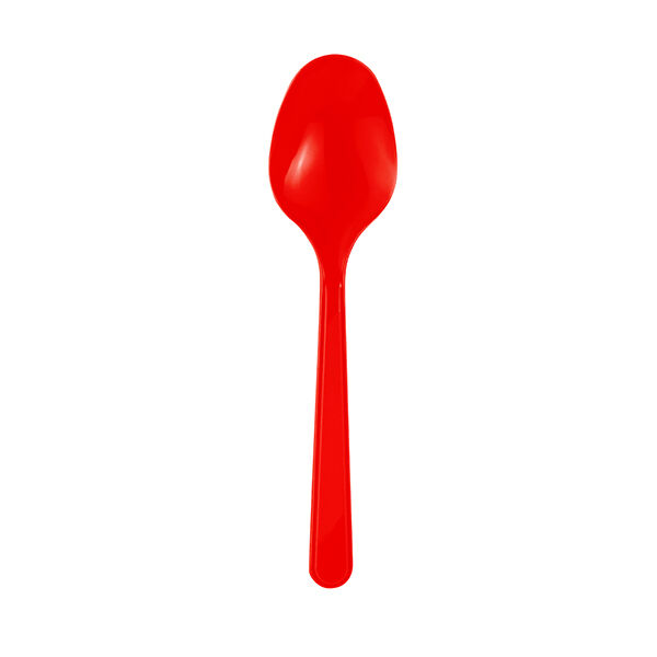 Plastik Kaşık Kırmızı / 25 Parça - 