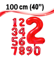 Folyo Balon Rakam Kırmızı 100 Cm - 11