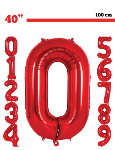 Folyo Balon 100 Cm Kırmızı Rakam - 